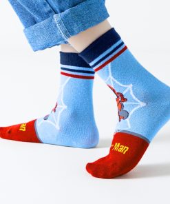 Set 5 đôi tất siêu nhân người nhện cho bé trai vớ cổ ngắn chống trượt PK54_A