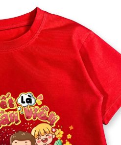 Áo thun tết cho bé dưới 43kg cotton mát áo cho bé trai bé gái mặc du xuân AT54_C